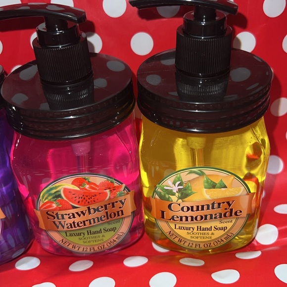 Pick 2 Mason Jar Luxury Hand Soap Bliss Lavender Lemonade Strawberry Watermelon - Picture 4 of 9